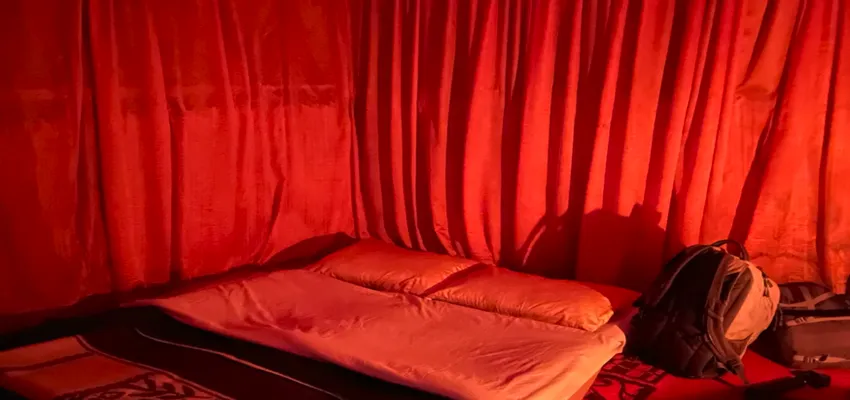 Comfortable Bedding in Berber Nomad Tent