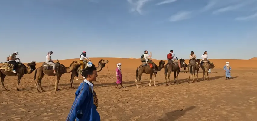 Taking Camel Trek Into The Erg Chebbi Dunes 2